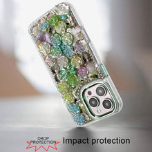 For iPhone 16 PRO MAX Case Roses Arrangement 3D Bling Cover + Tempered Glass