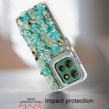 For Moto G Power 2025 Case Roses Arrangement 3D Bling Cover + Tempered Glass