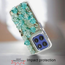 For Moto G Stylus 2025 Case Roses Arrangement 3D Bling Cover + Tempered Glass