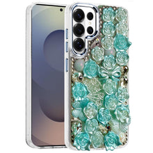 For Samsung S26 Ultra Case Roses Arrangement 3D Bling Cover + Tempered Glass