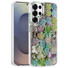 For Samsung S26 Ultra Case Roses Arrangement 3D Bling Cover + Tempered Glass