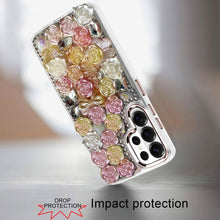 For Samsung S26 Ultra Case Roses Arrangement 3D Bling Cover + Tempered Glass