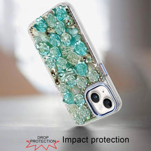For iPhone 15 Case Roses Arrangement 3D Full Bling Phone Cover +2 Tempered Glass