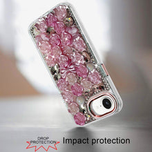 For iPhone 16e Case Roses Arrangement 3D Bling Phone Cover + Tempered Glass