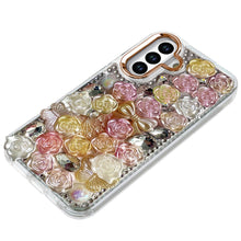 For Samsung S25 FE Case Roses Arrangement 3D Bling Phone Cover + Tempered Glass