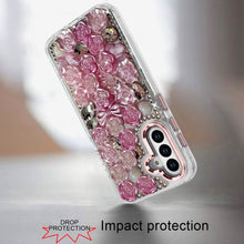 For Samsung S26 6.3" Case Roses Arrangement 3D Bling Cover + Tempered Glass