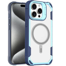 For iPhone 15 Pro Max Case Rugged Magnetic Circle Lens Stand + 2 Tempered Glass