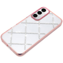 For Samsung A16 5G Case Gem Bling Diamond Pattern Phone Cover + Tempered Glass