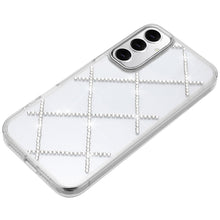 For Samsung A16 5G Case Gem Bling Diamond Pattern Phone Cover + Tempered Glass