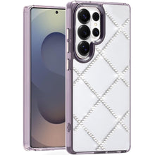 For Samsung S26 Ultra Case Gem Bling Diamond Pattern Cover + Tempered Glass