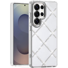 For Samsung S26 Ultra Case Gem Bling Diamond Pattern Cover + Tempered Glass