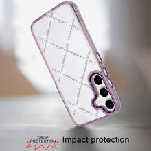 For Samsung S26 6.3" Case Gem Bling Diamond Pattern Cover + Tempered Glass