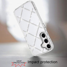 For Samsung S26 6.3" Case Gem Bling Diamond Pattern Cover + Tempered Glass