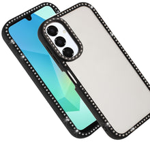 For Samsung A16 5G Case Gem Bling Front and Back Border Trim + Tempered Glass