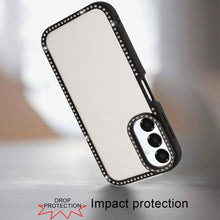 For Samsung A16 5G Case Gem Bling Front and Back Border Trim + Tempered Glass