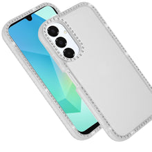 For Samsung A16 5G Case Gem Bling Front and Back Border Trim + Tempered Glass