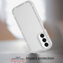 For Samsung A16 5G Case Gem Bling Front and Back Border Trim + Tempered Glass