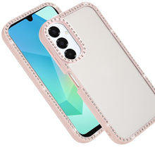 For Samsung A16 5G Case Gem Bling Front and Back Border Trim + Tempered Glass