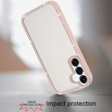 For Samsung S25/S24 Case Bling Front and Back Border Trim Cover + Tempered Glass
