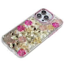 For iPhone 14 PRO MAX 6.7 in. Case Full Floral Arrangement 3D Bling Cute Cover