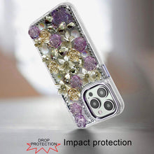 For iPhone 14 PRO MAX 6.7 in. Case Full Floral Arrangement 3D Bling Cute Cover