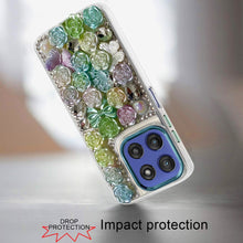 For Moto G Stylus 2025 Case Floral Arrangement 3D Bling Cover + Tempered Glass