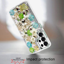 For Samsung S26 Ultra Case Full Floral 3D Bling Cute Cover + Tempered Glass