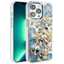 For iPhone 13 Pro Max Case Full Floral Arrangement 3D Bling Cute Phone Cover
