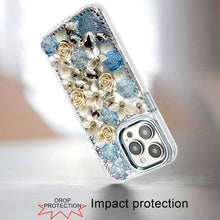 For iPhone 13 Pro Max Case Full Floral Arrangement 3D Bling Cute Phone Cover