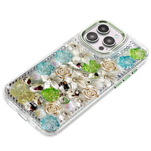 For iPhone 13 Pro Max Case Full Floral Arrangement 3D Bling Cute Phone Cover