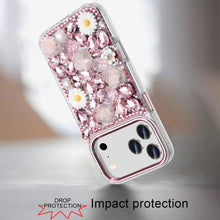 For iPhone 17 Pro Max Case Full 3D Bling Rhinestone Jewel Cover + Tempered Glass