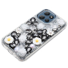 For Moto G 2025 Case Full 3D Bling Rhinestone Jewel Phone Cover + Tempered Glass