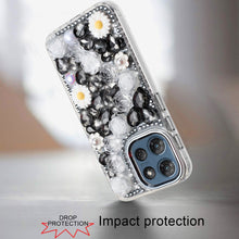 For Moto G 2025 Case Full 3D Bling Rhinestone Jewel Phone Cover + Tempered Glass
