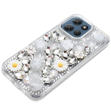 For Moto G 2025 Case Full 3D Bling Rhinestone Jewel Phone Cover + Tempered Glass