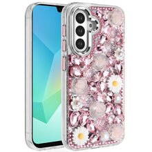 For Samsung A16 5G Case Full 3D Bling Rhinestone Jewel Cover + Tempered Glass