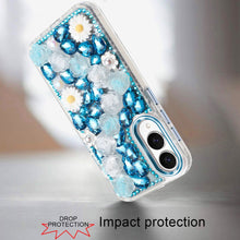 For Samsung S25 Edge Case Full 3D Bling Rhinestone Jewel Cover + Tempered Glass