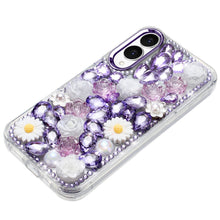 For Samsung S25 Edge Case Full 3D Bling Rhinestone Jewel Cover + Tempered Glass