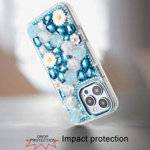 For iPhone 16 PRO MAX Case Full 3D Bling Rhinestone Jewel Cover + Tempered Glass