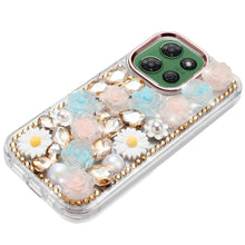 For Moto G Power 2025 Case Full 3D Bling Rhinestone Jewel Cover + Tempered Glass