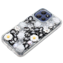 For Moto G Stylus 2025 Case Full 3D Bling Rhinestone Jewel Cover +Tempered Glass