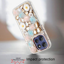 For Moto G Stylus 2025 Case Full 3D Bling Rhinestone Jewel Cover +Tempered Glass