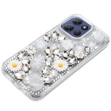 For Moto G Stylus 2025 Case Full 3D Bling Rhinestone Jewel Cover +Tempered Glass