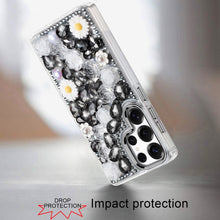 For Samsung S26 Ultra Case Full 3D Bling Rhinestone Jewel Cover + Tempered Glass