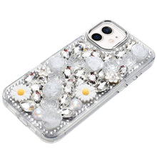 For iPhone 11 6.1 in. Case Full 3D Bling Rhinestone Jewel Cover + Tempered Glass