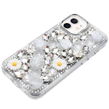 For iPhone 12/12 Pro Case Full 3D Bling Rhinestone Jewel Cover + Tempered Glass