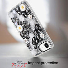 For iPhone 16e Case Full 3D Bling Rhinestone Jewel Phone Cover + Tempered Glass