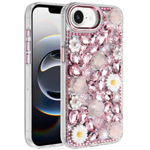 For iPhone 16e Case Full 3D Bling Rhinestone Jewel Phone Cover + Tempered Glass