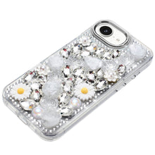 For iPhone 16e Case Full 3D Bling Rhinestone Jewel Phone Cover + Tempered Glass