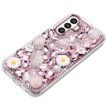 For Samsung S26 6.3" Case Full 3D Bling Rhinestone Jewel Cover + Tempered Glass