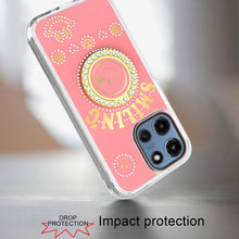 For Moto G 2025 Case Diamond Studs Smiling Face Bling Ring + Tempered Glass